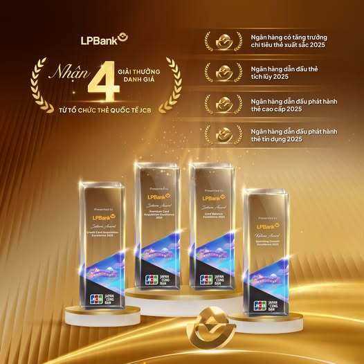 LPBank thắng lớn với 4 giải thưởng từ Tổ chức Thẻ Quốc tế JCB