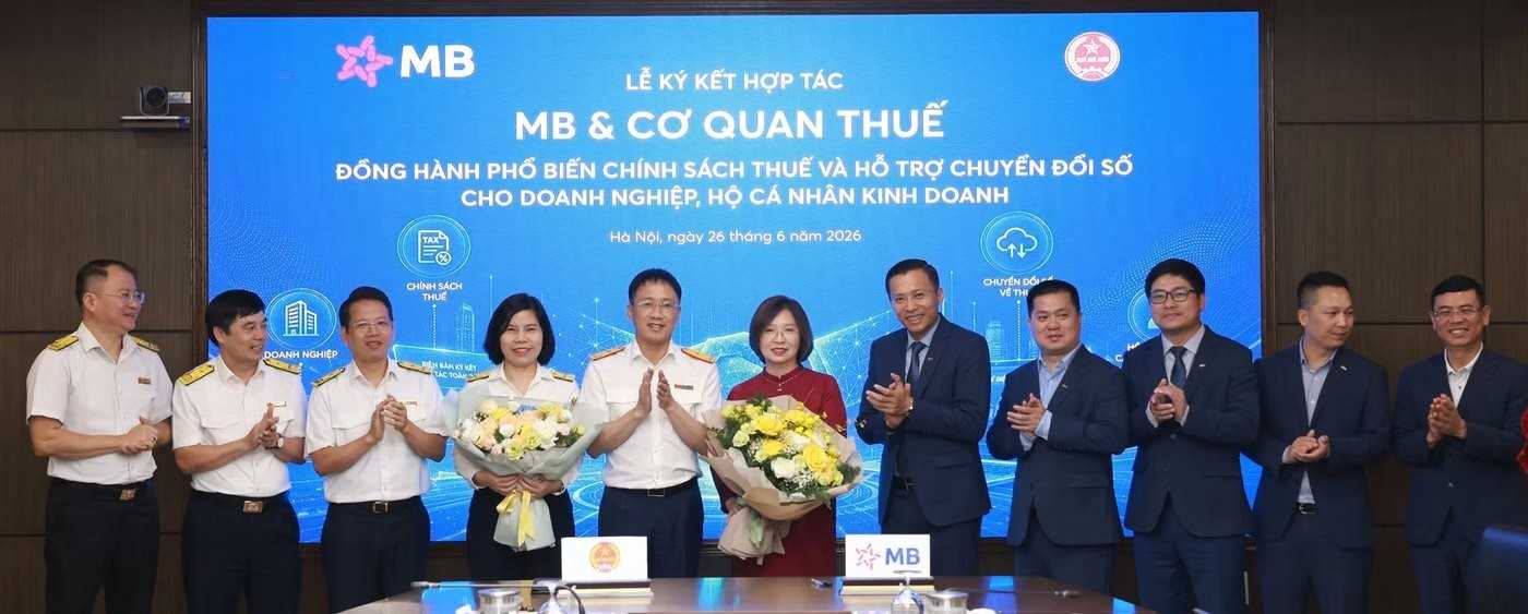 MB và Cơ quan Thuế mở rộng hợp tác, thúc đẩy hệ sinh thái tài chính – thuế số